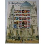 GB 2008 St Paul’s Cathedral 1708-2018, Royal Mail / Bradbury History of Britain Sheet no 27. 10