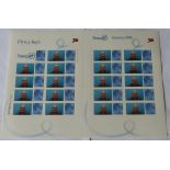 GB 2008 Flying High/Autumn Stampex, Royal Mail Smilers Sheet, 20 x first class hello stamps with