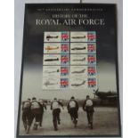 Great Britain 2007 RAF 90th Anniversary Royal Mail Smilers Sheet, Historical Airplanes, 10 x First
