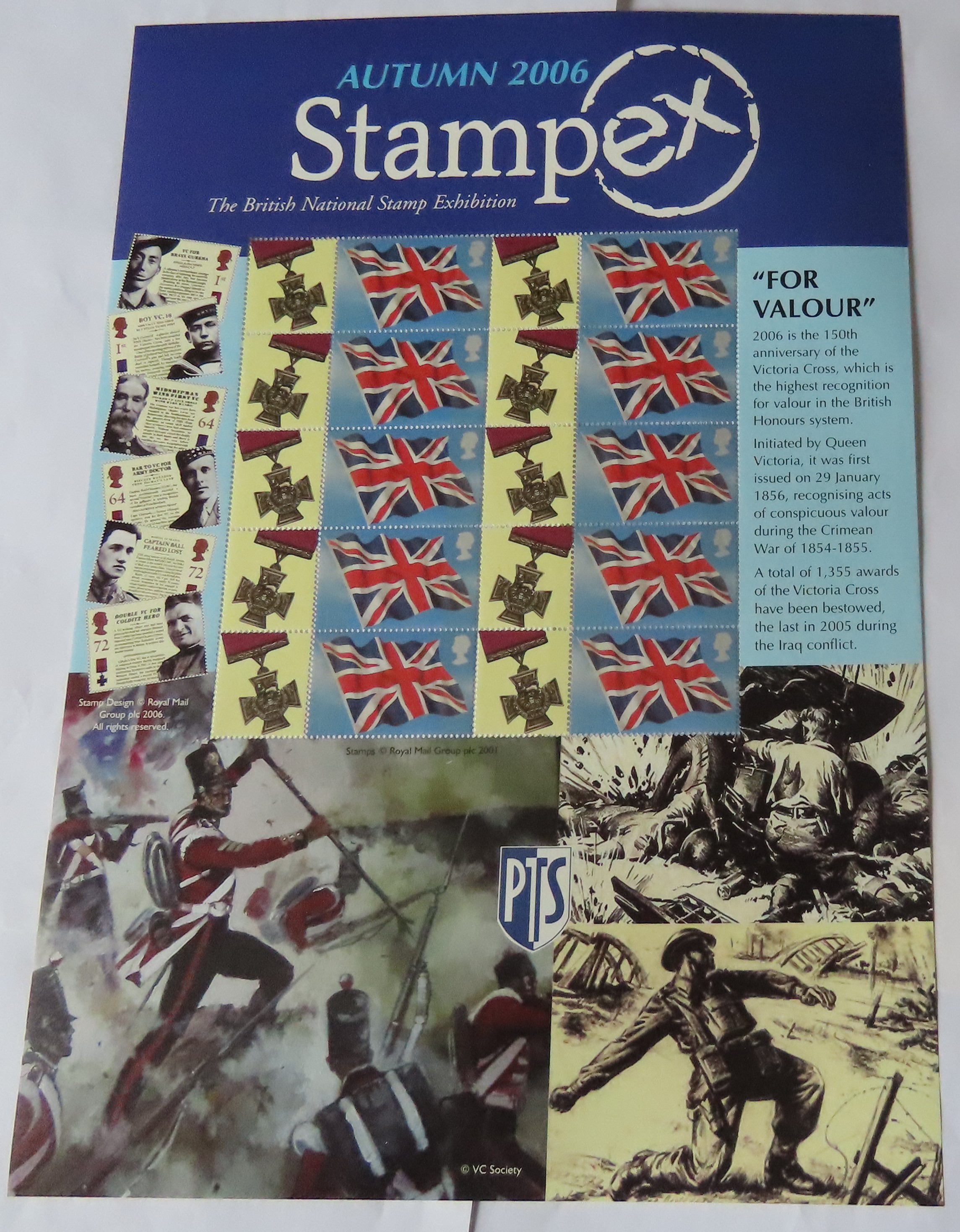 Great Britain 2006 Autumn Stampex / Victoria Cross, Royal Mail Smilers Sheet, Ten x First Class