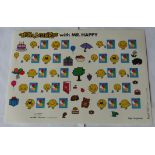 GB 2008 Mr. Men Smilers sheet LS52. 20 x balloons first class stamps with Circular Noddy labels