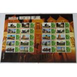 GB 2009 Castles of Northern Ireland, Royal Mail Smilers Sheet LS58, 20 x first class Northern