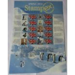 Great Britain 2010 Spring Stampex, Royal Mail Smilers Sheet, Antarctic Life and Ten x Union Jack