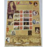 GB 2010 King Charles II 1660-1685, Royal Mail / Bradbury History of Britain Sheet no 60. 10 x