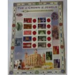 GB 2010 the Crown Jewels, Royal Mail / Bradbury History of Britain Sheet, 10 x first class stamps