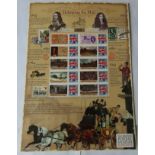 GB 2009 Delivering the Mail, Royal Mail / Bradbury History of Britain Sheet no 39. 10 first class