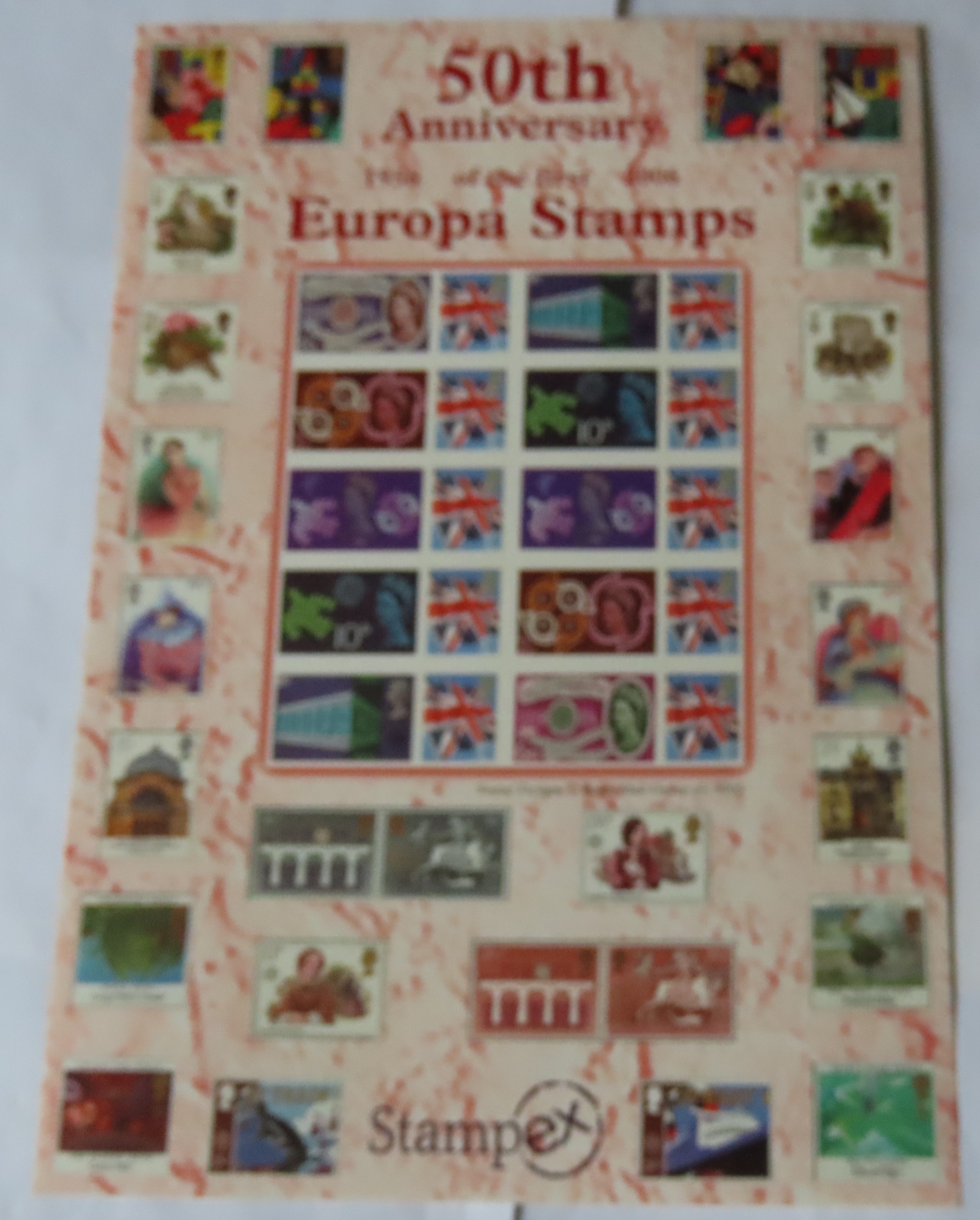 Great Britain 2006 Europa 50th Anniversary / Stampex Royal Mail Smilers Sheet, Ten x Union Jack