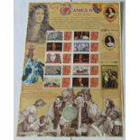 GB 2010 James II 1685-1688, Royal Mail / Bradbury History of Britain Sheet no 61. 10 x England first