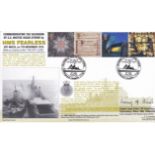 Great Britain 2000 (7 Nov) Spirit & Faith set on Royal Naval Covers, HMS Fearless H/S, signed by