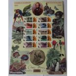 GB 2009 Charles Darwin 1809-2009 300th anniversary, Royal Mail / Bradbury History of Britain Sheet