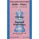 Chelsea v Sheffield Wednesday 1966 April 23rd FA Cup Semi-Final played at Villa Park