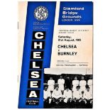 Chelsea v Burnley 1965 July 21st League