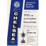 Alvechurch v Wealdstone 1966 March 19th FA Amateur Cup Semi-Final played at Stamford Bridge no