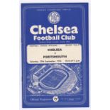 Chelsea v Portsmouth 1956 September 29th Div. 1 vertical crease