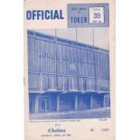 Leeds United v Chelsea 1966 April 4th League small nick front cover bottom right