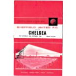 Sheffield United v Chelsea 1965 October 30th League team change and score in pen rusty staple