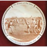 A Royal Doulton 'The History of the Ashes' plate depicting England v Australia at Kennington Oval