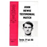 John Hewie Testimonial Match 1965 April 29th Charlton Athletic v Chelsea