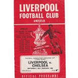 Liverpool v Chelsea 1966 January 22nd Football Association Challenge Cup Third Round vertical crease
