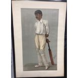 Vanity Fair Colour Print of 'Ranji' by 'Spy' CRICKETEER Kumar Shri Ranjitsinhji August 26, 1897