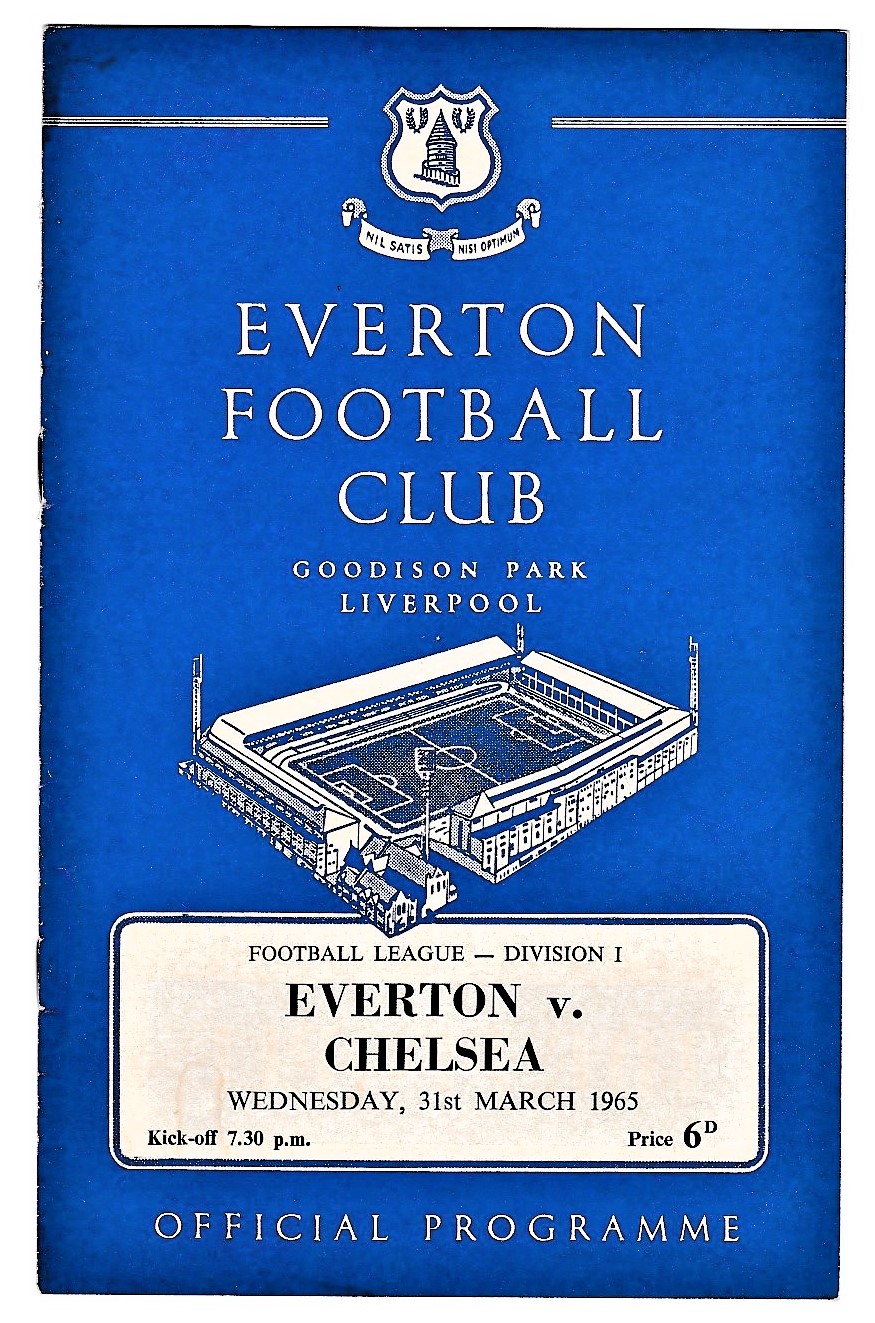 Everton v Chelsea 1965 March 31st League vertical crease
