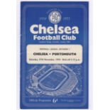 Chelsea v Portsmouth 1954 November 27th Div. 1 rusty staples