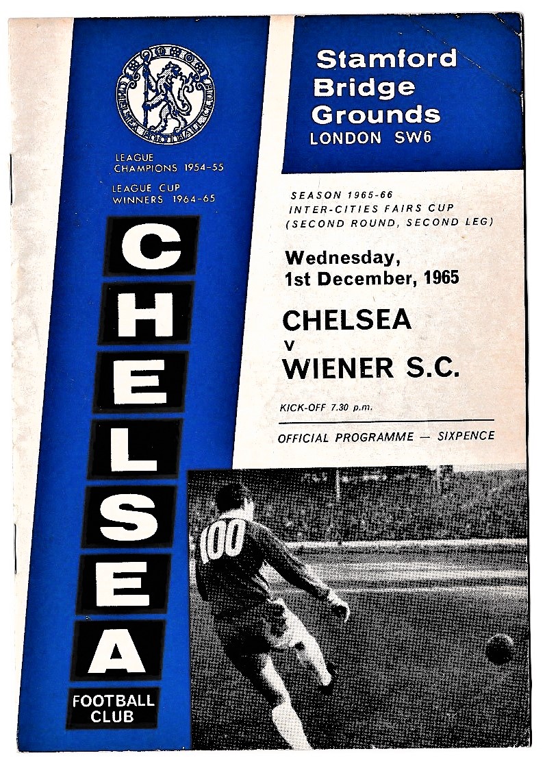 Chelsea v Wiener SC 1965 December 1st Fairs Cup second leg