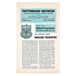 Tottenham Hotspur v Chelsea Reserves 1965 March 10th Football Combination