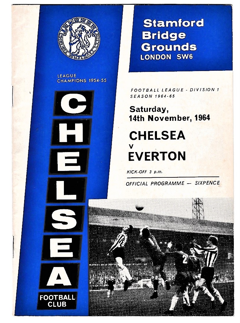 Chelsea v Everton 1964 November 14th League 1 football programme