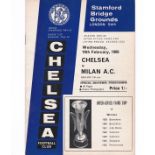 Chelsea v Milan AC 1966 February 16th Fairs Cup Third Round Second Leg