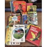 Children's vintage book collection - 1930-1970's including: Best Book for School Boys 1932, Tiger