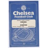 Chelsea v Everton 1956 April 14th Div. 1 vertical crease