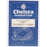 Chelsea v Wolverhampton Wanderers 1954 13th February League Division 1 vertical crease
