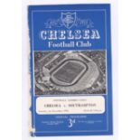 Chelsea v Southampton 1952 1st November Football Combination cover wear left side