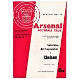 Arsenal v Chelsea 1965 September 4th League