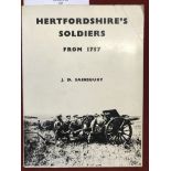 Hertfordshire Soldiers From 1757 by J. D. Sainsbury, first edition soft back book in excellent