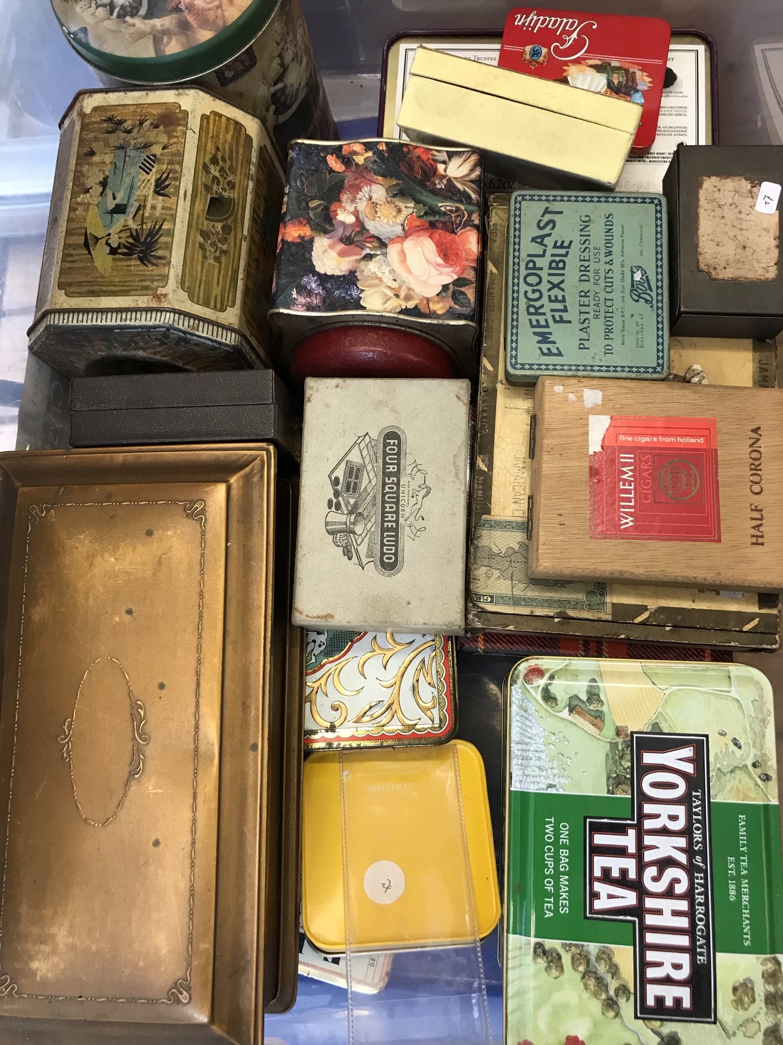 Vintage Tins - A quantity of vintage and some modern collectable tins in 4 large boxes. Condition is - Image 4 of 4