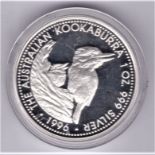 Australia 1996 Silver proof dollar kookaburra