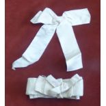 Victorian/Edwardian Silk and Velvet collar tie and bow ribbon, excellent condition Ladies collar