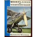 Warplanes of Yesteryear by K. G. Munson, Publisher: Arco Publishing, New York First Edition Hardback