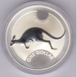 Australia 2006 silver proof dollar kangaroo running