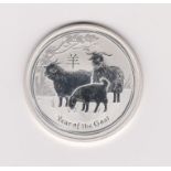 Australia 2015 Silver dollar year of the goat