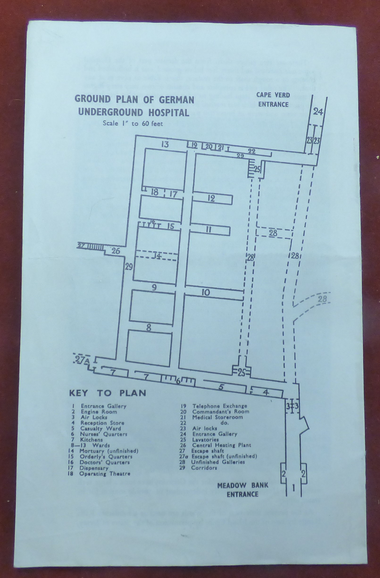 The German Military Underground Hospital, Meadow Bank St. Lawrence Jersey Pamphlet. Printed - Image 2 of 2