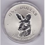 Australia 1995 silver proof dollar kangaroo head