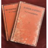 Mr Mulliner Speaking 3rd printing no dust jacket FFEP missing and Summer Lightning 3rd printing no