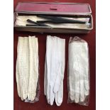 Edwardian Leather Expanding Ladies Glove no splits to concertina of the case and the original