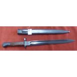 Belgian Export FN Mauser M24 Bayonet, excellent blued blade and issue numbers on the pommel