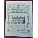 Anglesey Abbey Garden late 19th early 20th Needlework Sampler, in fantastic condition with a