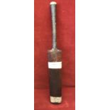 Cricket bat, a Sykes Don Bradman World Record bat. Vintage and taped