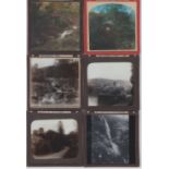 Glass Magic Lantern Slides (12) - Various views of Wales including: Pont Y Rhodyn, In Talyllyn Pass,